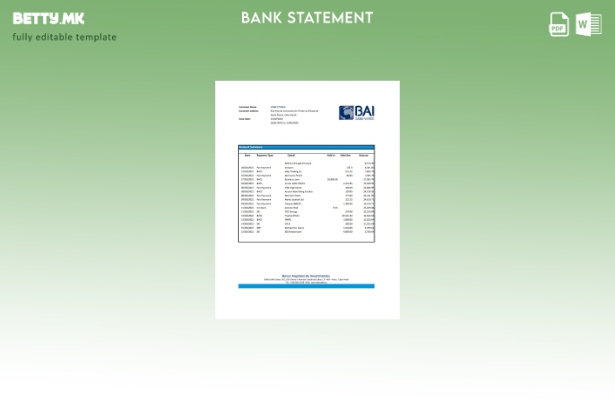 модерен стил Cabo Verde Banco Africano de Investimentos извод од банка (AutoSum)